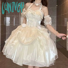 Lunivop Sweet Lolita Dress Girls Jsk Ballet Beige Birthday Party Gift For Teenage Plus Size