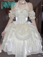 Lunivop Sweet Lolita Dress Girls Jsk Ballet Beige Birthday Party Gift For Teenage Plus Size