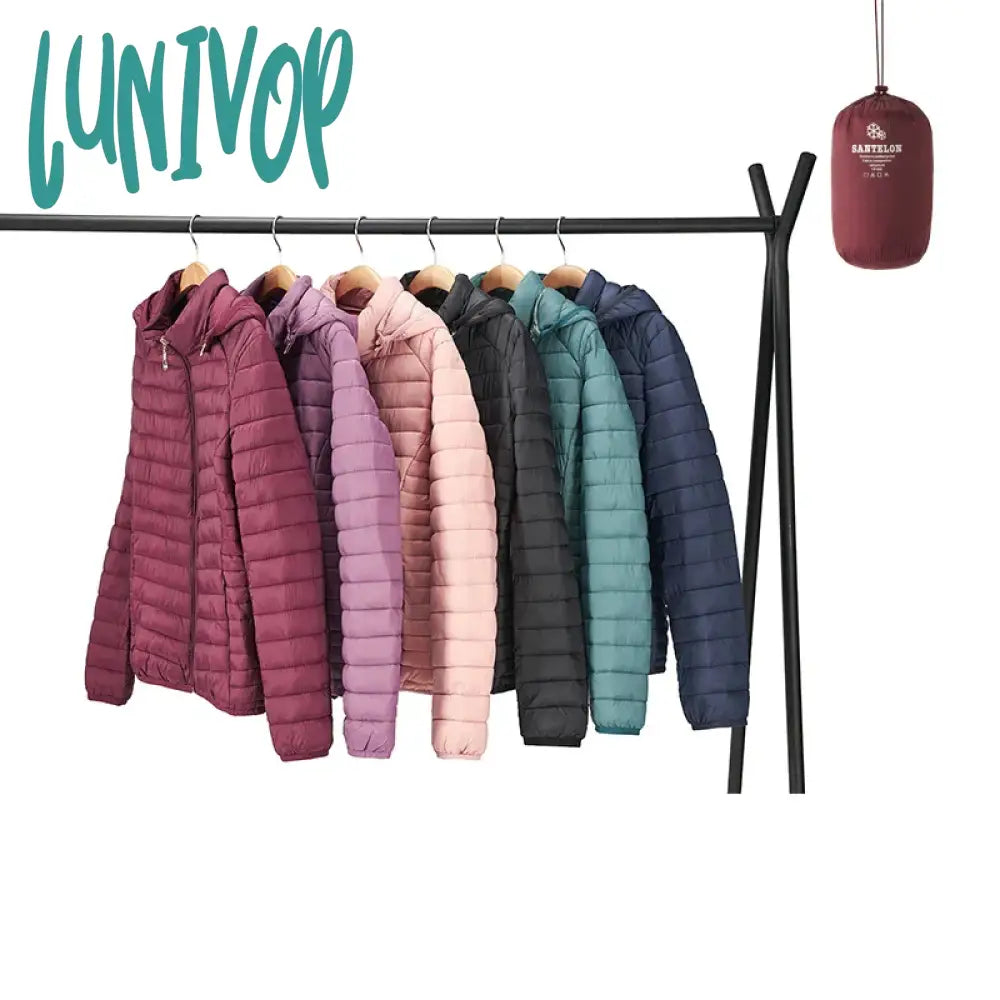 Lunivop Winter Parka Ultralight Padded Puffer Jacket For Women Coat With Hood Outdoor Warm