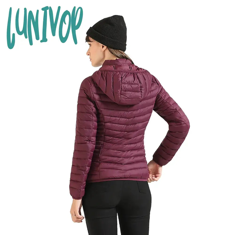 Lunivop Winter Parka Ultralight Padded Puffer Jacket For Women Coat With Hood Outdoor Warm