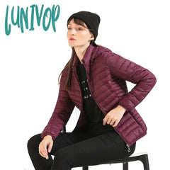 Lunivop Winter Parka Ultralight Padded Puffer Jacket For Women Coat With Hood Outdoor Warm