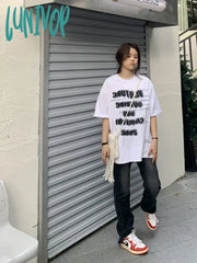 Lunivop Woman Cottage Core Jeans Baddie Style Denim Aesthetics Pants Japanese Fashion Kpop Grunge