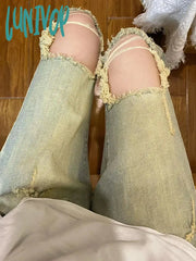Lunivop Woman Goblin Core Baddie Grunge Hip-Hop High Street Y2K Design Streetwear Vintage Ripped