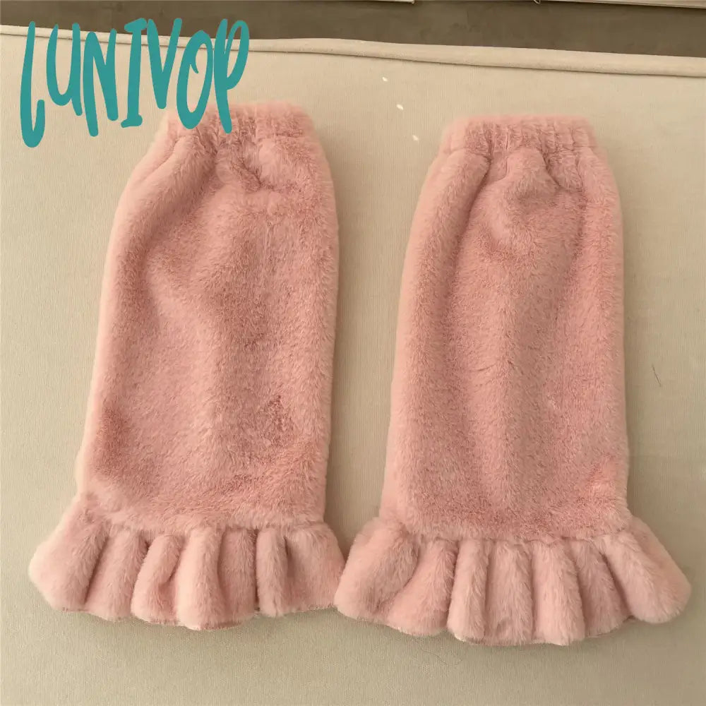 Lunivop Women Leg Warmers Japanese Punk Boot Cuffs Gothic Knit Socks Jk Hot Girl Harajuku Long