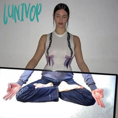 Lunivop Y2K 2000S Tops Braid Print Sleeveless Graphic T Shirts Summer 2024 Tank Top Streetwear