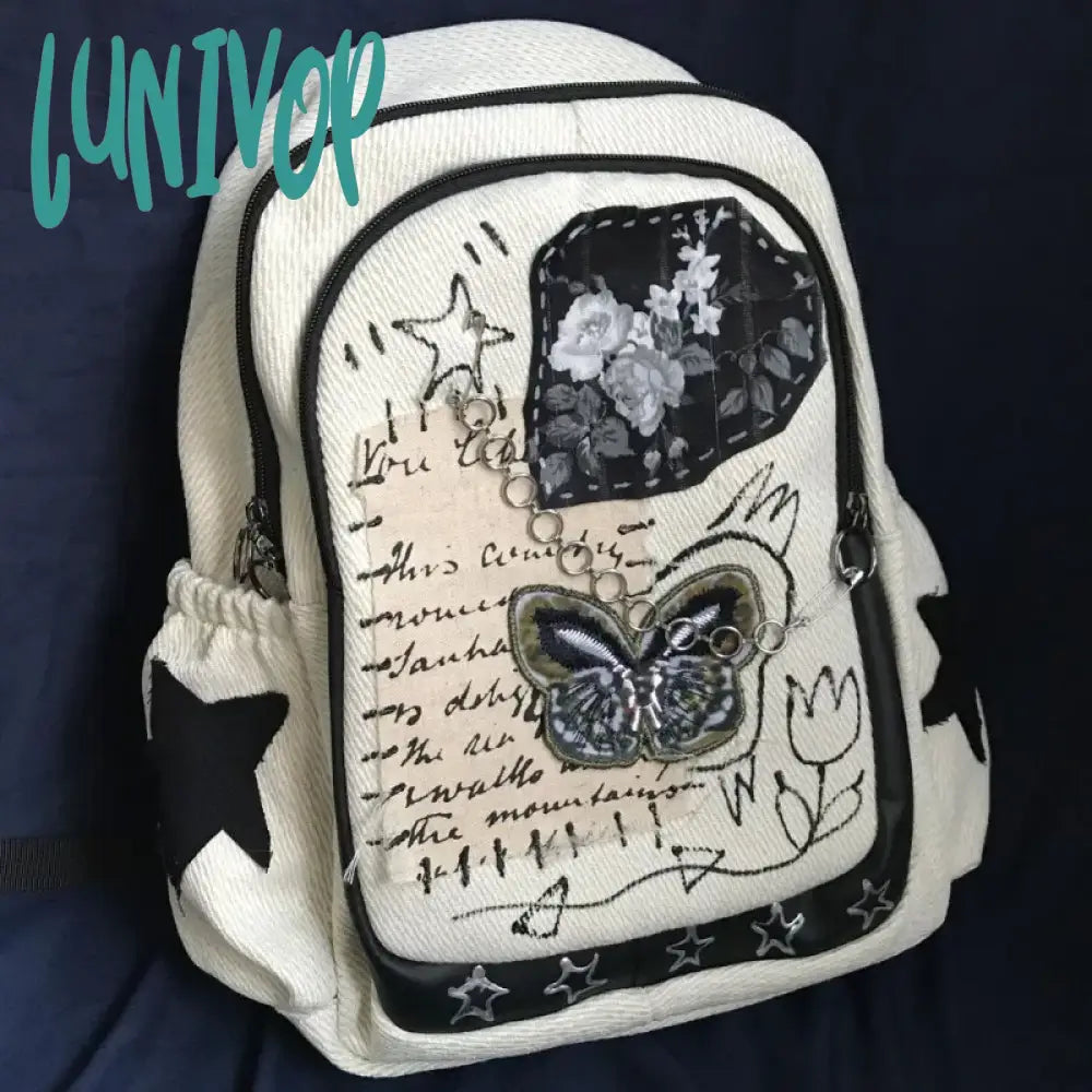 Lunivop Y2K Womens Backpack Japanese Style Original Luxury School Backpacks Vintage Fashion Casual